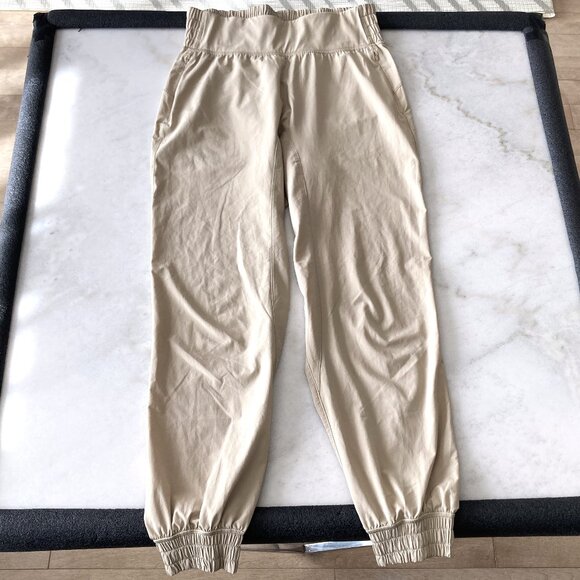 Lululemon Sun Setter High Rise Jogger / pants (Trench) beige / tan lightweight - Picture 4 of 7